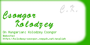 csongor kolodzey business card